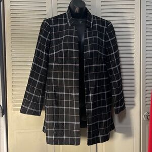 Kasper Plus Eleanor Women's  jacket black plaid size 14 P